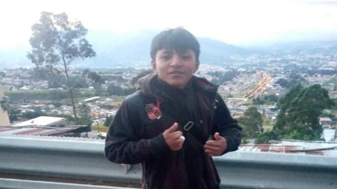 Fotografía de Luis Javier Pilatuña publicada en la página del Programa de Personas Desaparecidas del Ministerio de Gobierno.