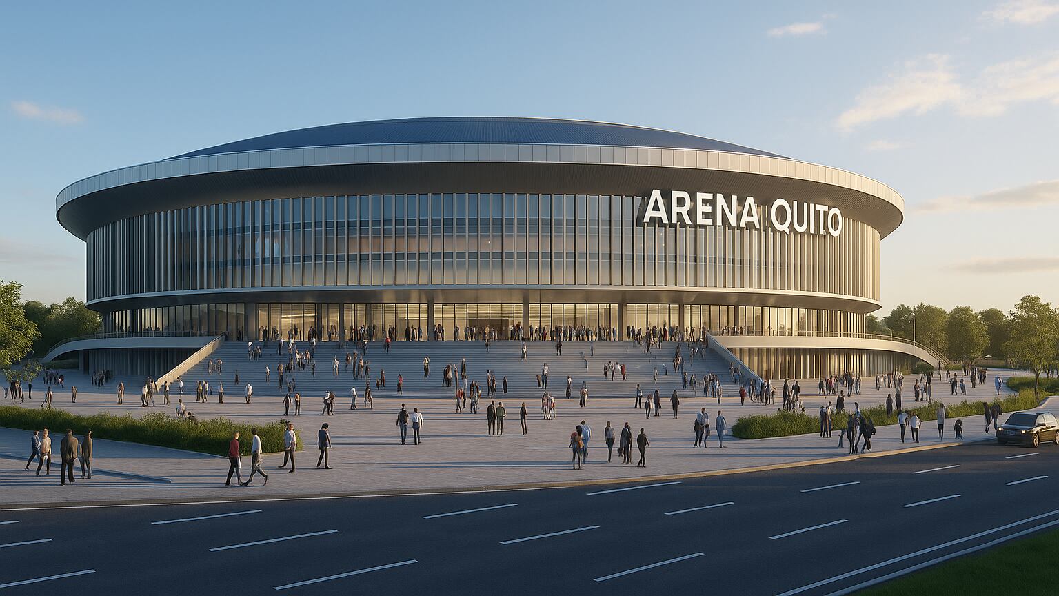 Imagen referencial del Arena Quito previsto para 2027.