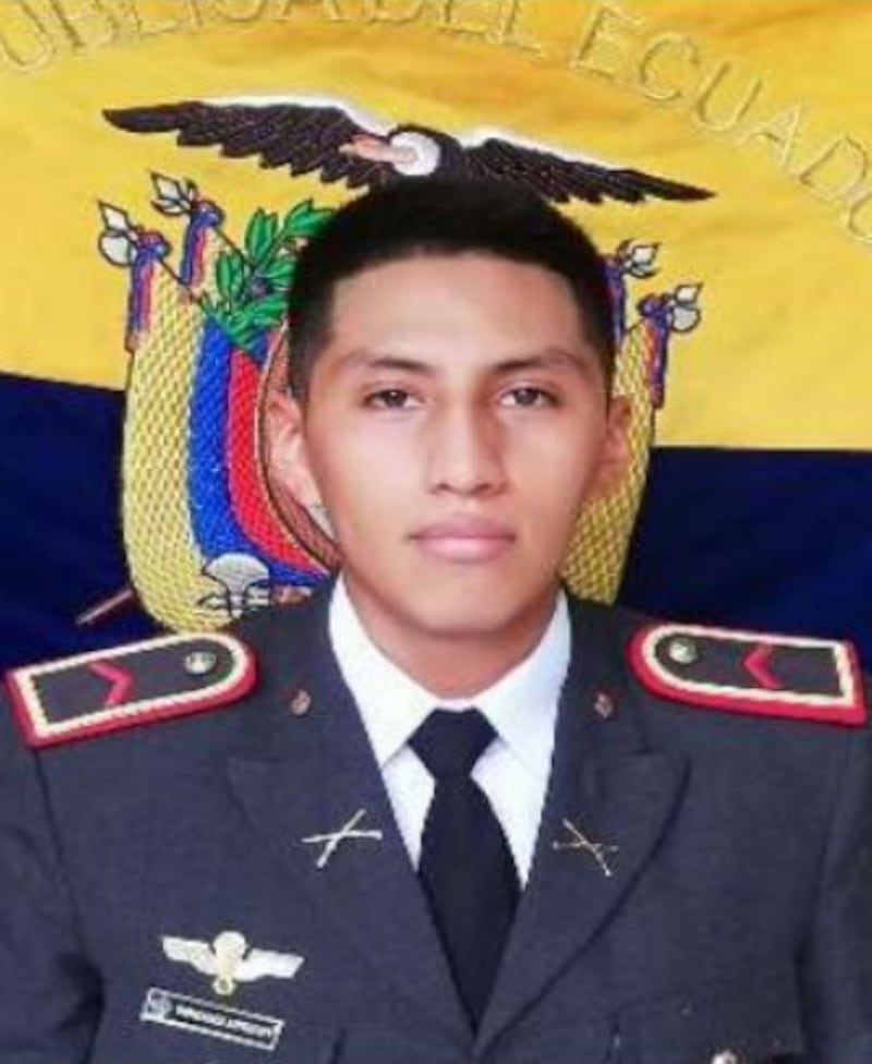 Cabo segundo de infantería Anthony Brayan González Canchig