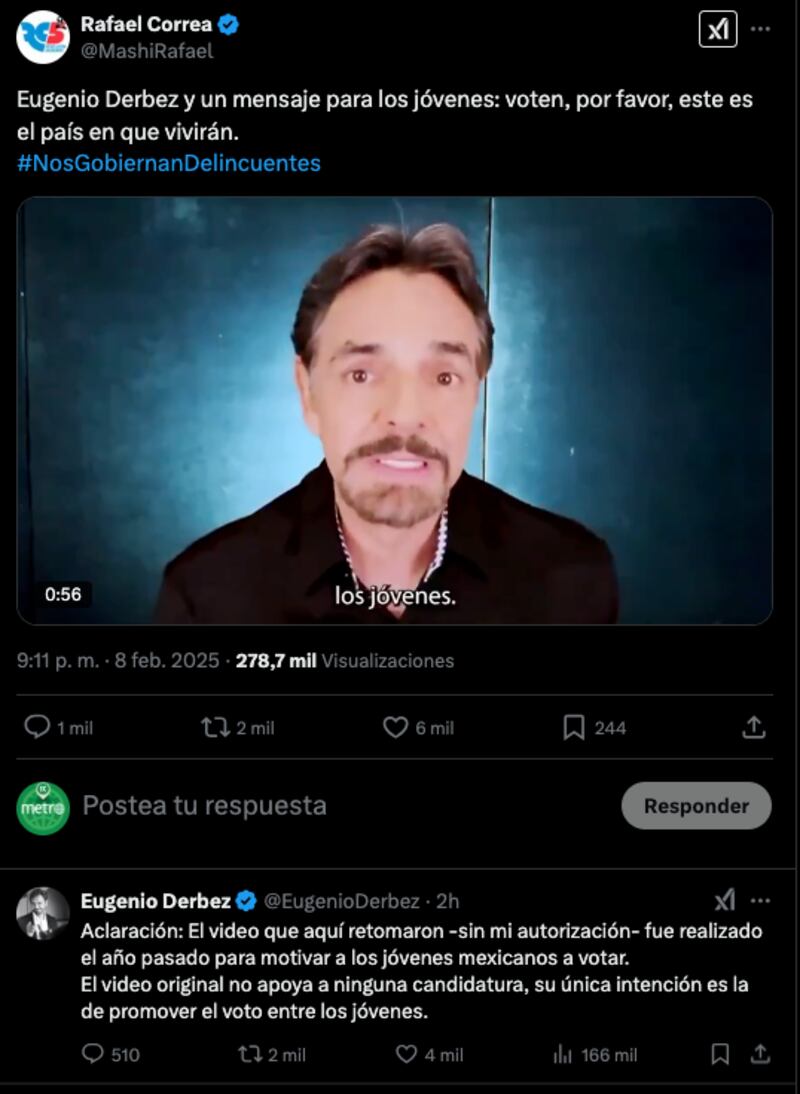 Captura de pantalla de X