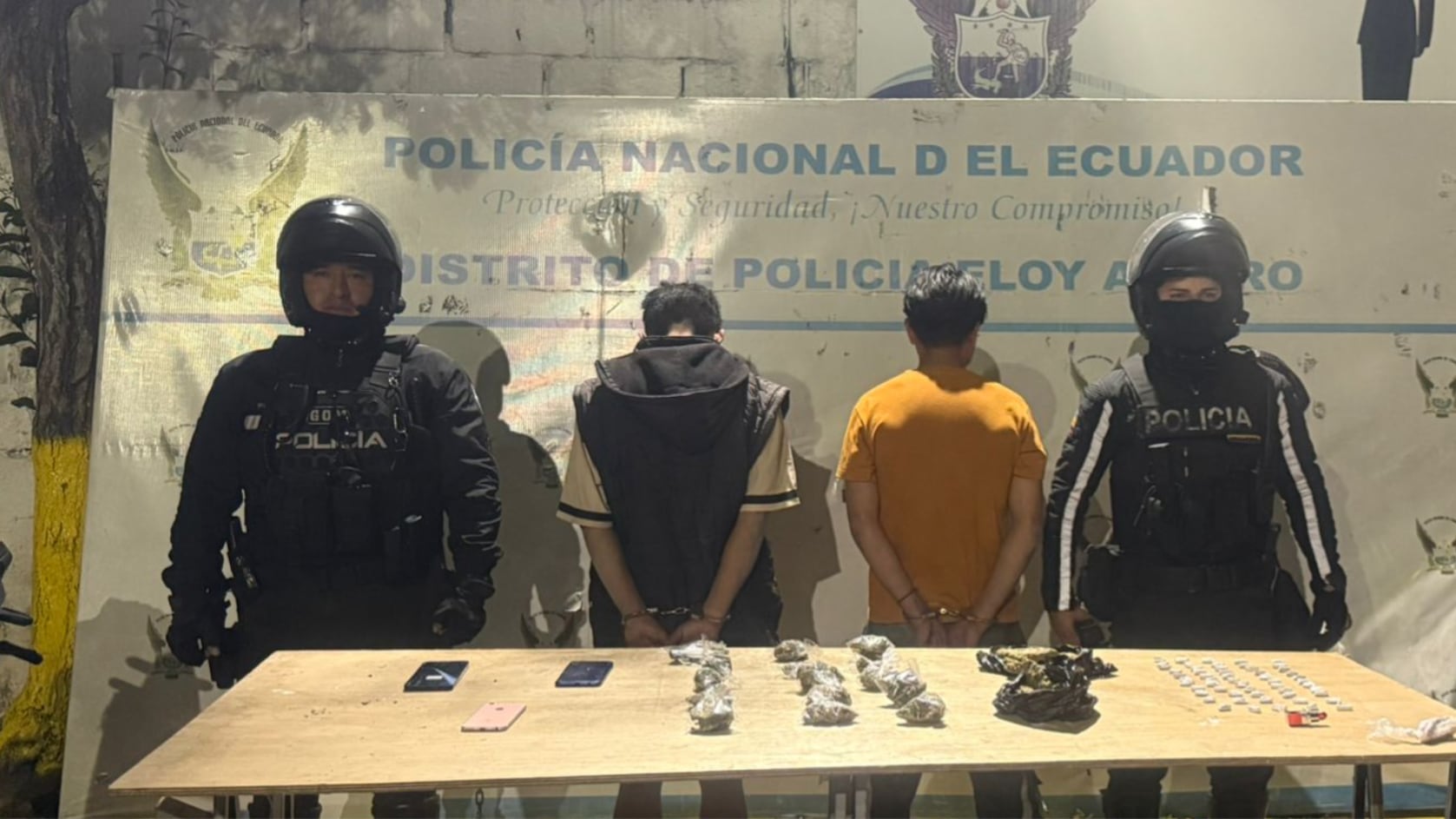 Persecución en el sur de Quito deja un detenido por drogas y otro por una boleta de captura por violación