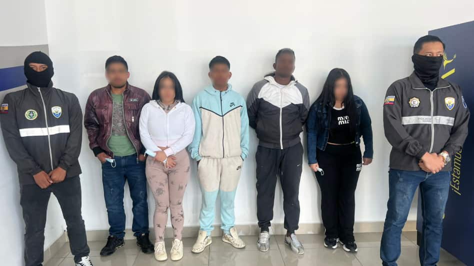 Cae banda delictiva dedicada al robo a personas en el norte de Quito y venta de drogas