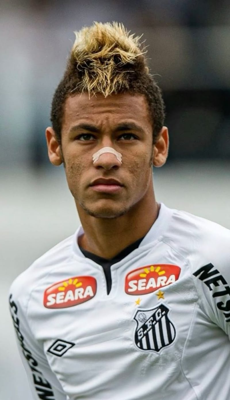 Neymar cuando jugaba en el Santos.