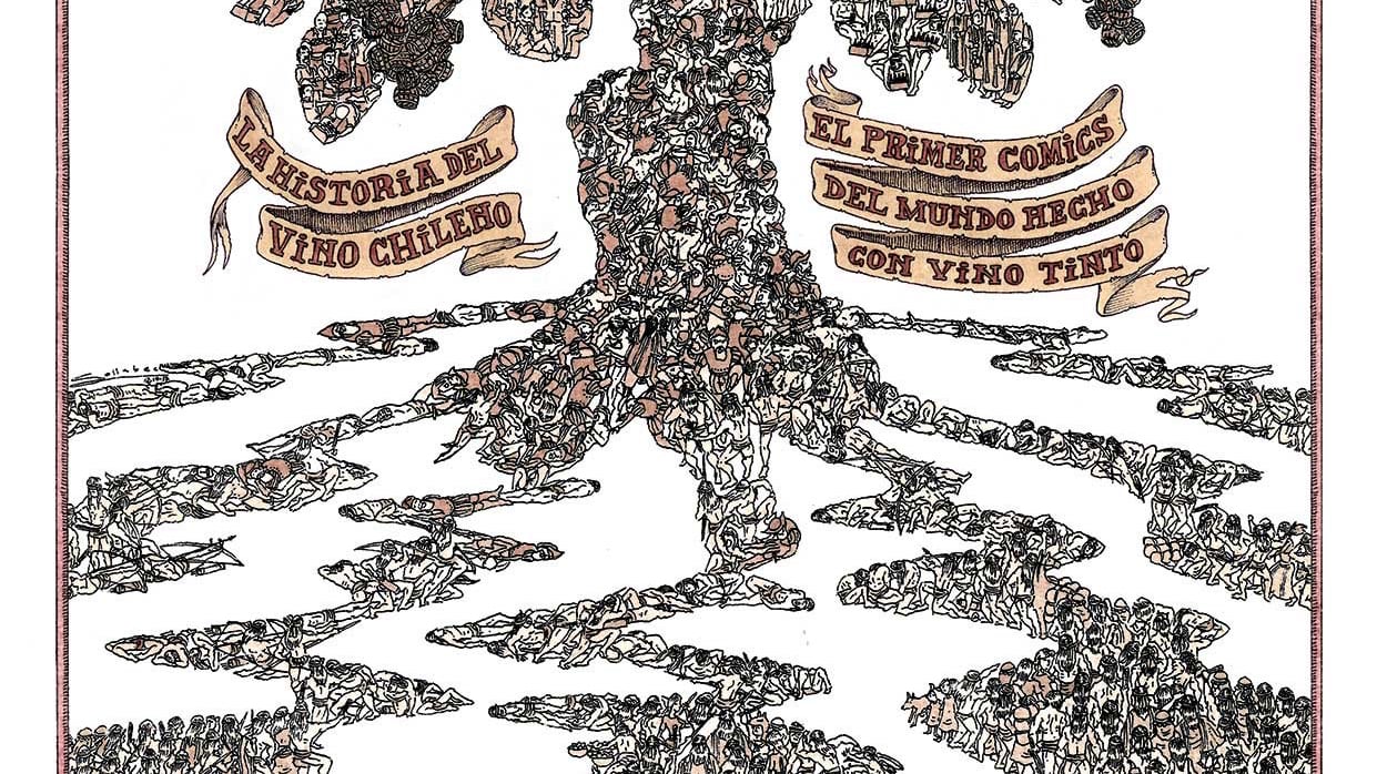 Libro hecho con vino tinto DI VIN SANG