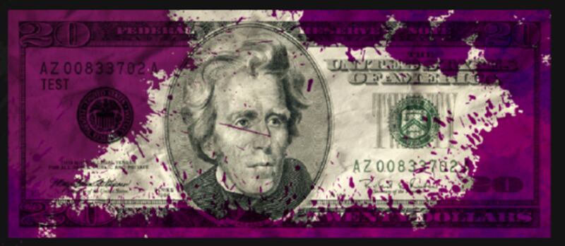 Billetes pintados que no serán aceptados