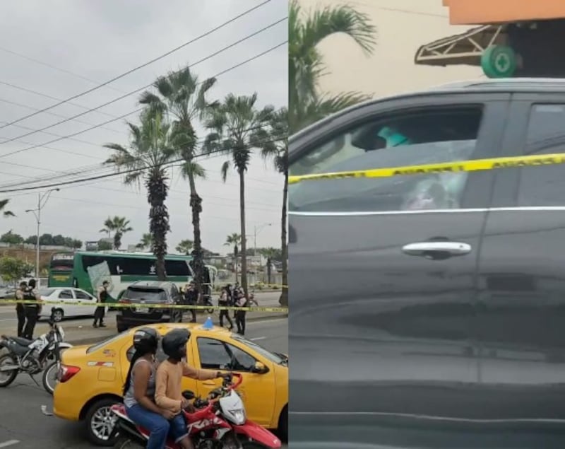 Ataque a tiros en Villa España, norte de Guayaquil, deja a una mujer asesinada frente a su vehículo.