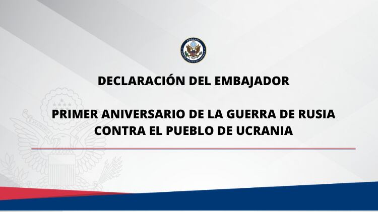 Declaración del Embajador EEUU