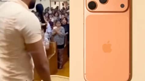 Pastor viral pide ofrendas para comprar dos iPhone 17 Pro Max.