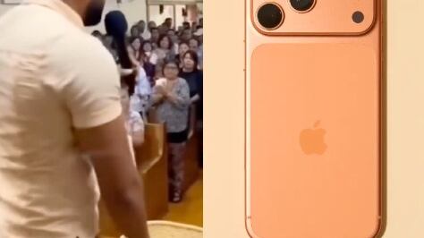 Pastor viral pide ofrendas para comprar dos iPhone 17 Pro Max.