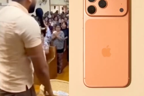 Pastor pide ofrendas para comprar dos iPhone 17 Pro Max “por mandato de Dios”