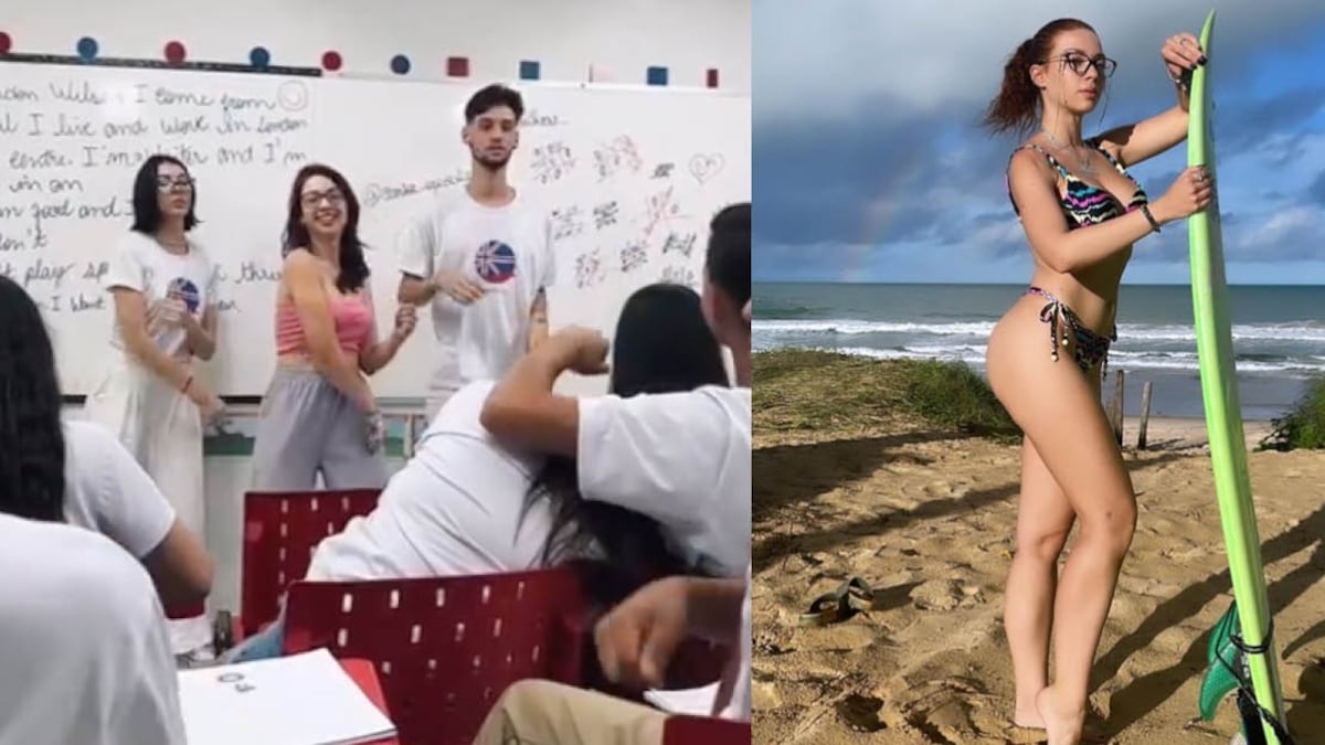 Las fotos de la bella maestra que se viralizó por bailar para TikTok con sus alumnos