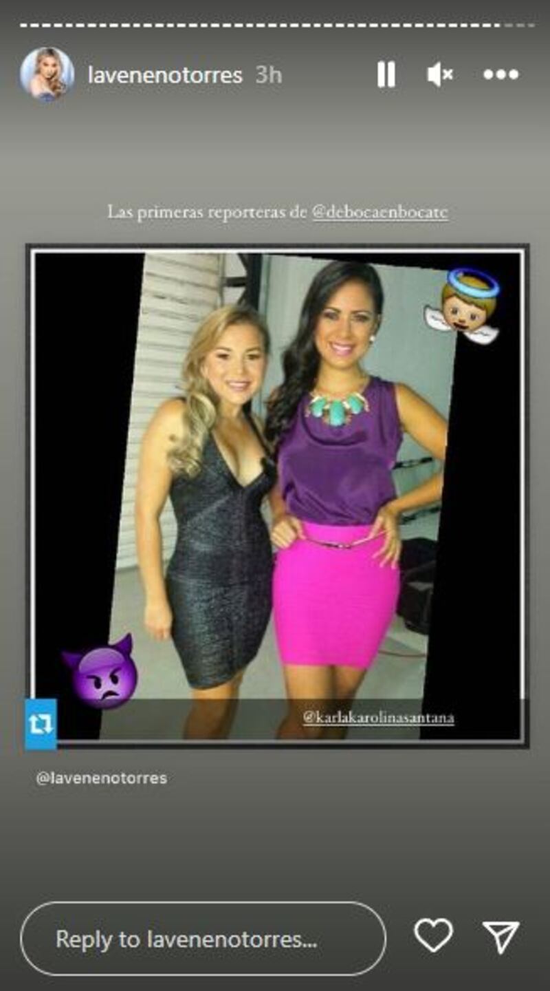 Captura de pantalla de historias en Instagram de Silvana Torres