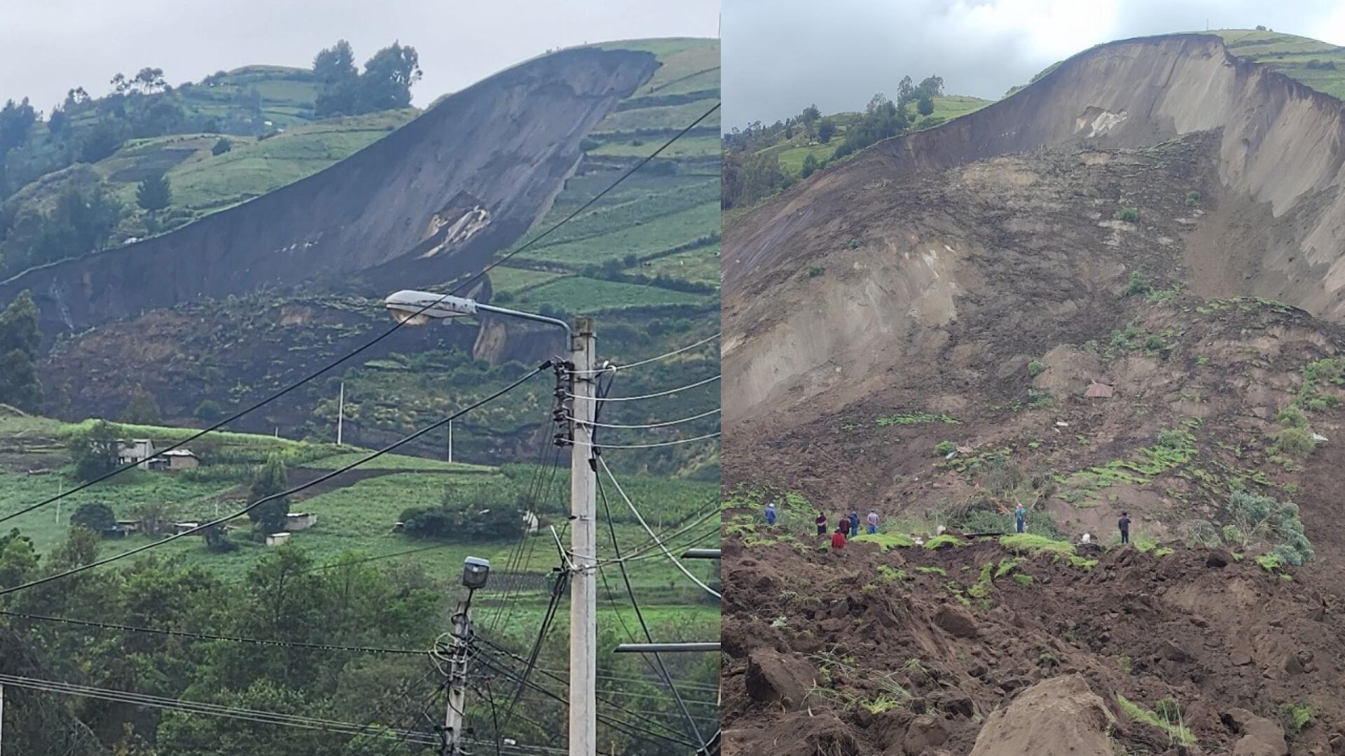 Deslizamiento en Guamote