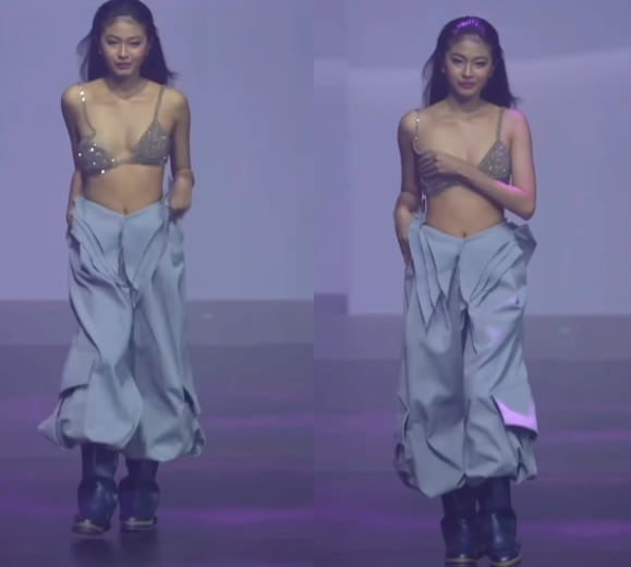 Leona Yamaguchi convirtió un percance en pasarela en un momento viral