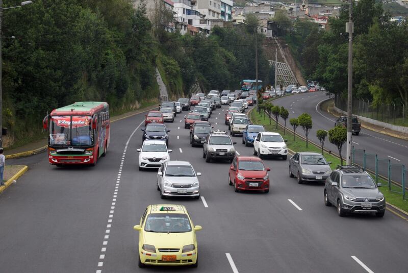 Movilización vehicular en Quito