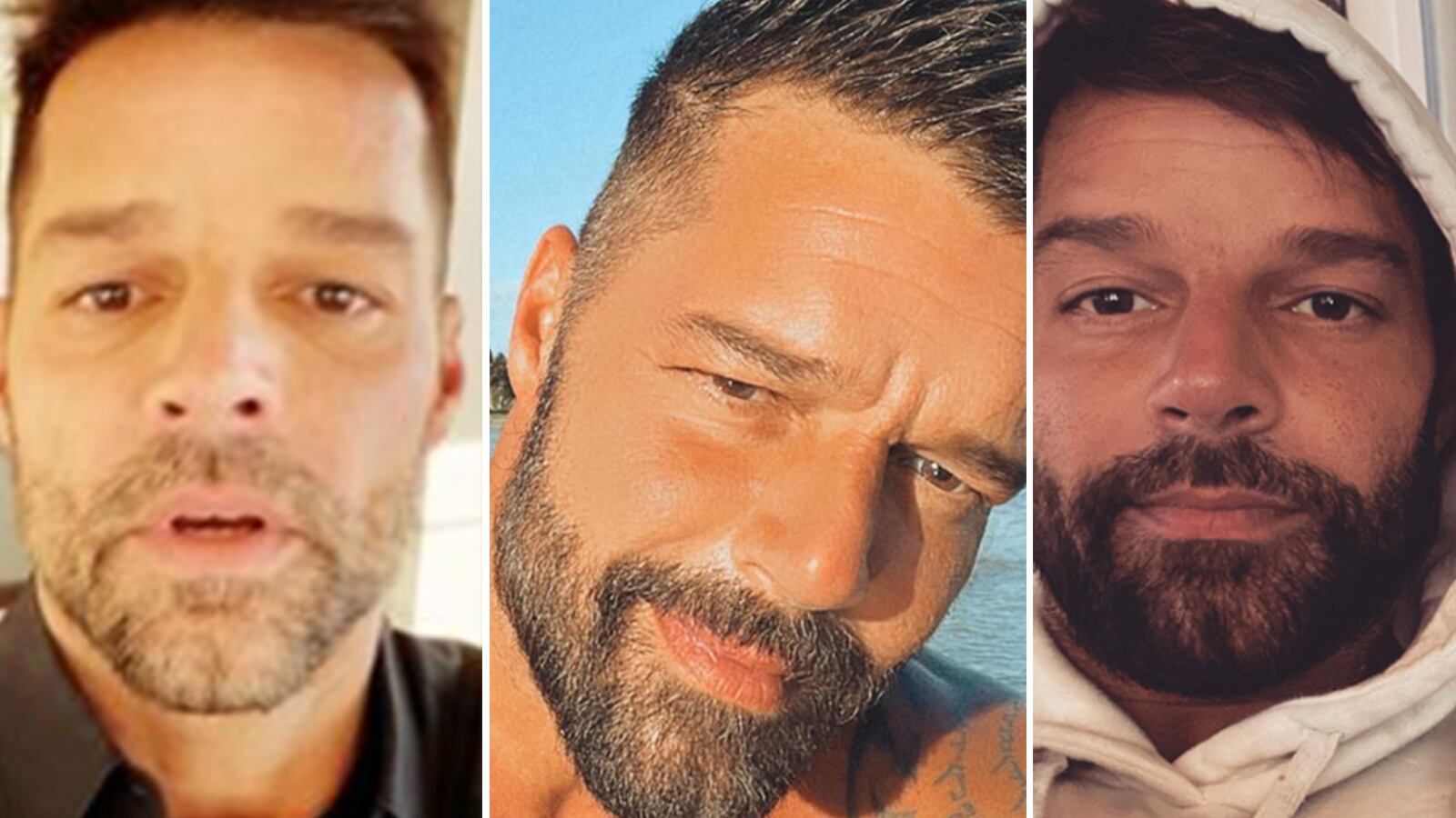 Ricky Martin en distintas poses cautivadoras.