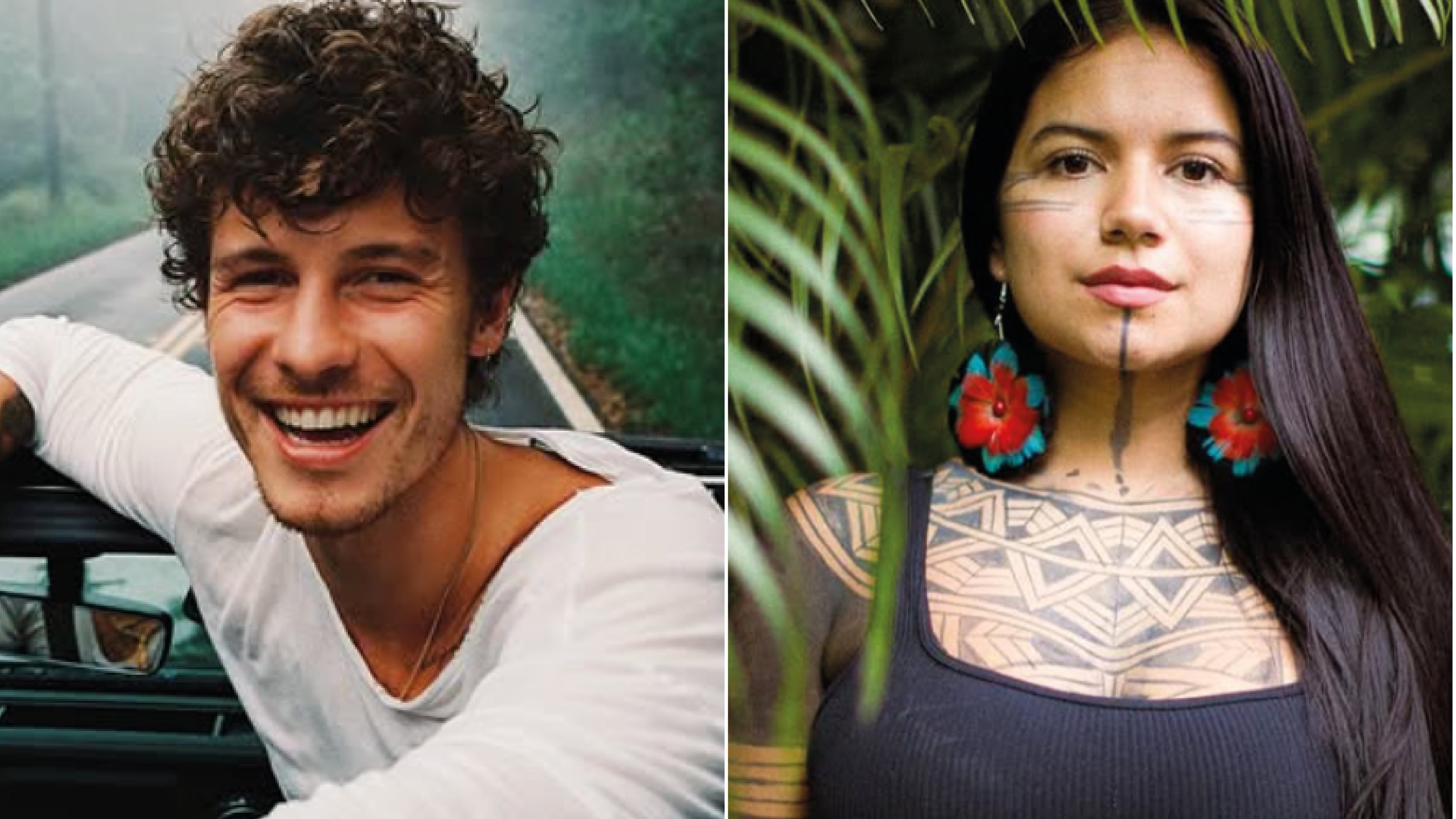 Shawn Mendes y la ecuatoriana Helena Gualinga