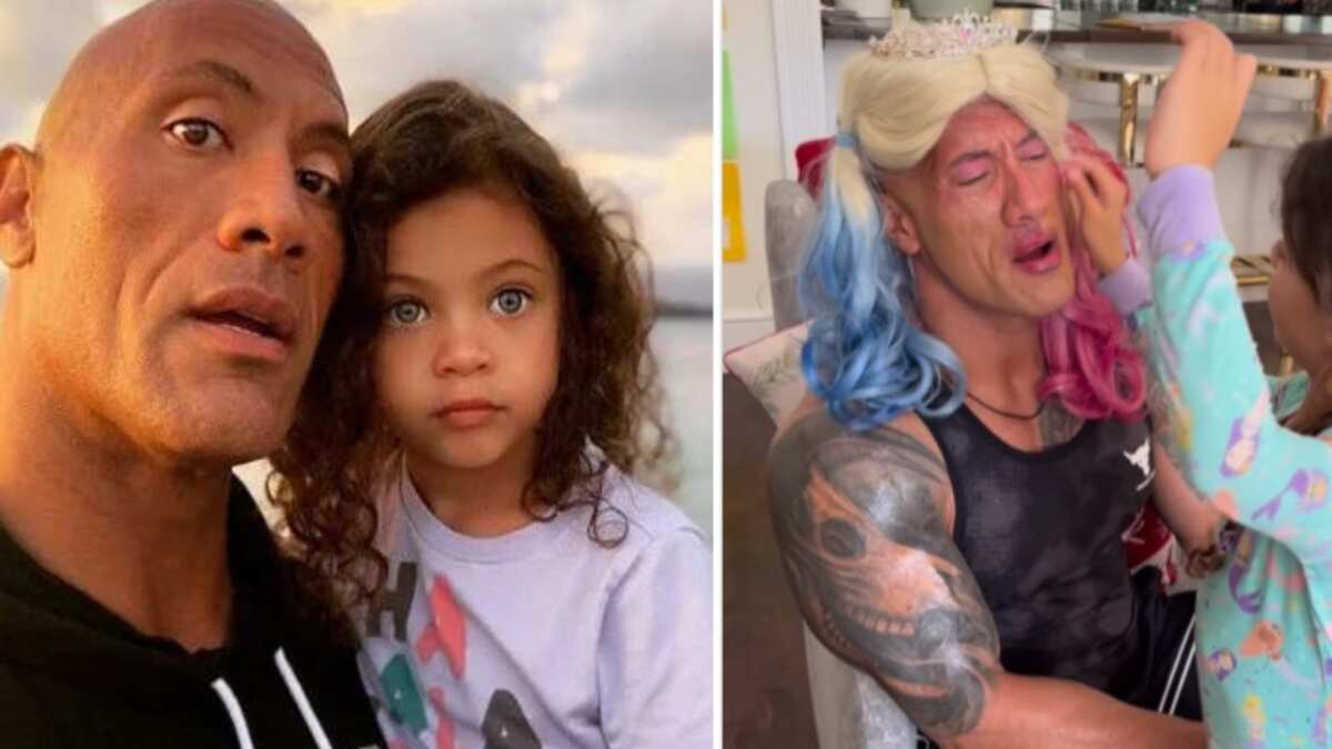 Dwayne Johnson deja que sus hijas lo maquillen y prueba que no le resta masculinidad
