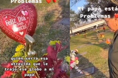 Mujer encuentra globo romántico en tumba de su esposo: “Nunca te engañe”