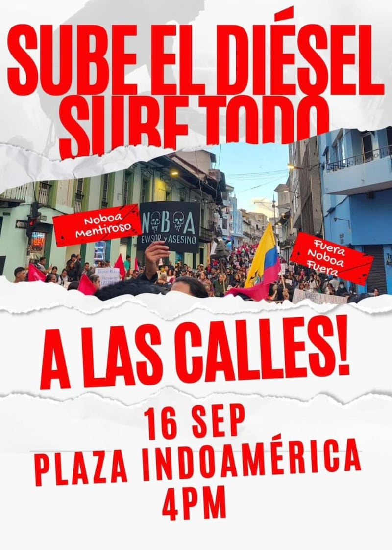 Estudiantes de la Universidad Central convocan a movilizaciones contra la eliminación de subsidios en Quito