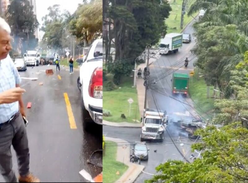 Camión pierde los frenos en Colombia