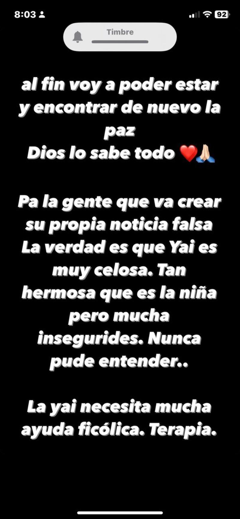 Captura de pantalla historias de Tekashi en Instagram