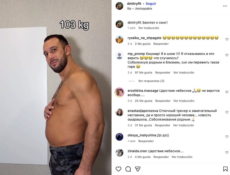 El influencer ruso Dmitry Nuyanzin, conocido por su contenido fitness, falleció a los 30 años mientras dormía