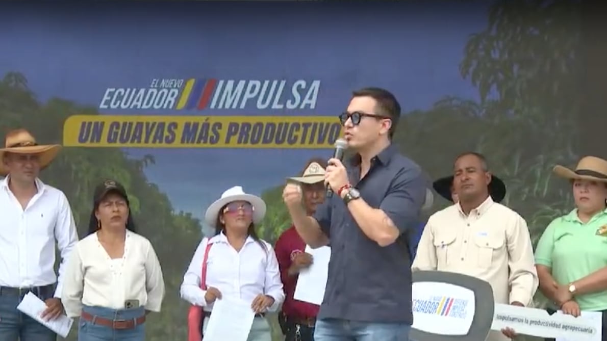 Presidente Daniel Noboa desde Guayas