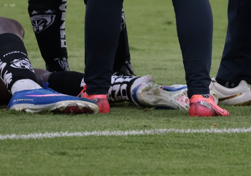 Jean Arroyo Vernaza tras su lesión ante Mushuc Runa con el IDV