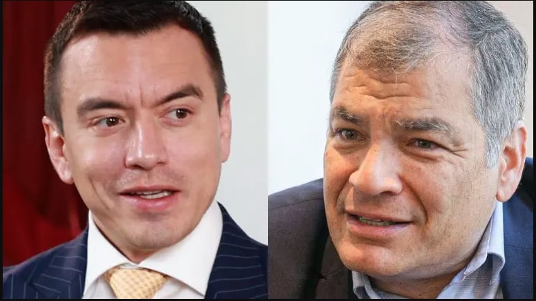Daniel Noboa y Rafael Correa