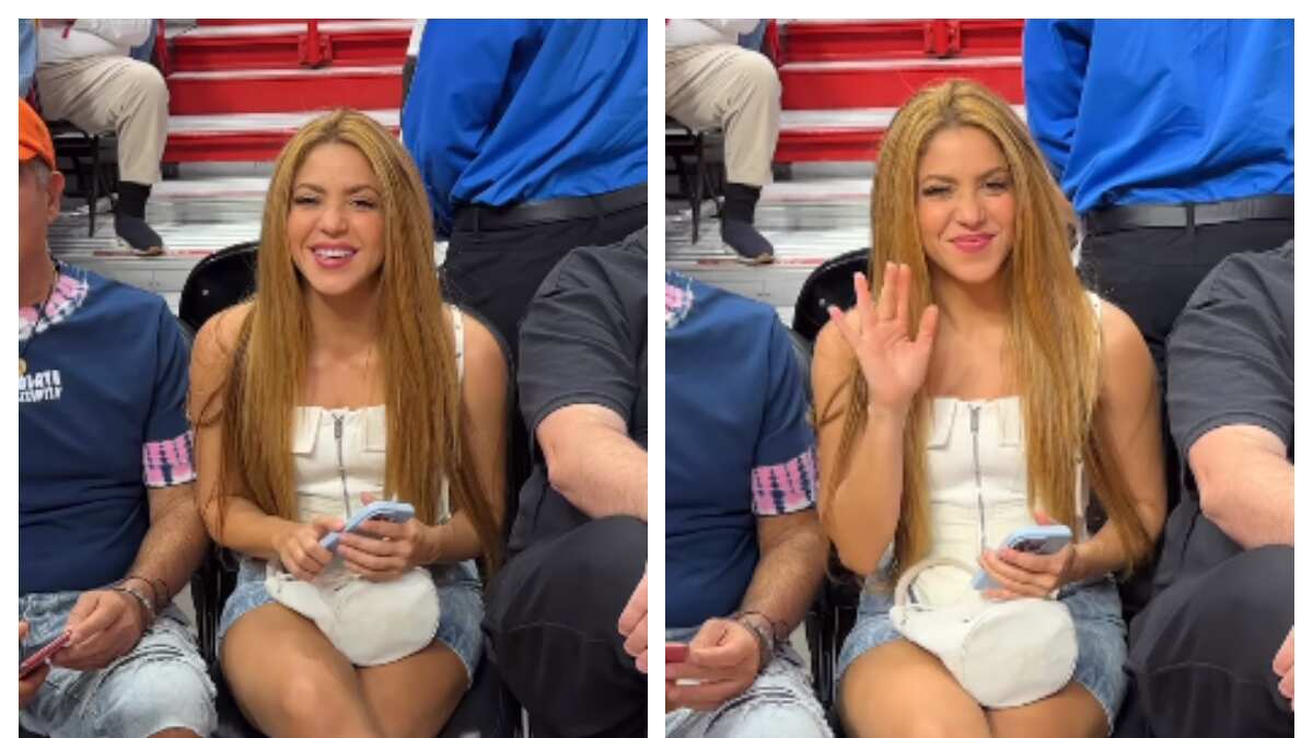 Shakira lució su nuevo cabello en un partido de la NBA