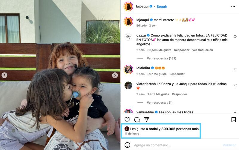 Shaina y Eva, hijas de La Joaqui junto a Inti