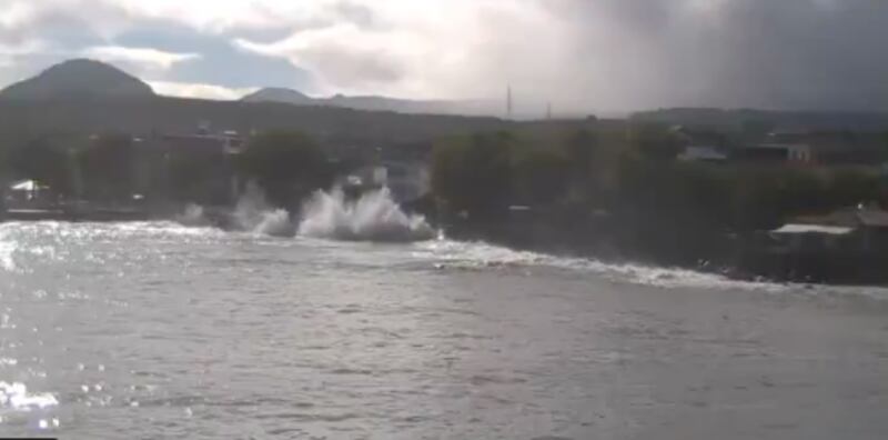 Desde Video vigilancia ECU911 se realiza seguimiento permanente al comportamiento del oleaje en el perfil costero de San Cristóbal, en la provincia de Galápagos.