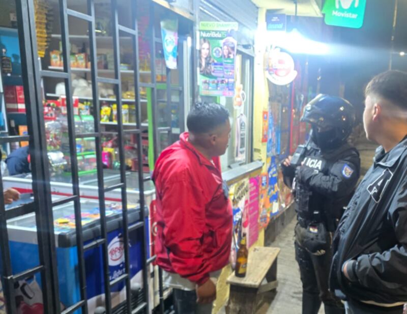 Operativo en el Distrito de Policía Calderón. Imagen: Policía Nacional