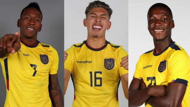 Sarmiento, Caicedo y Estupiñàn con Ecuador
