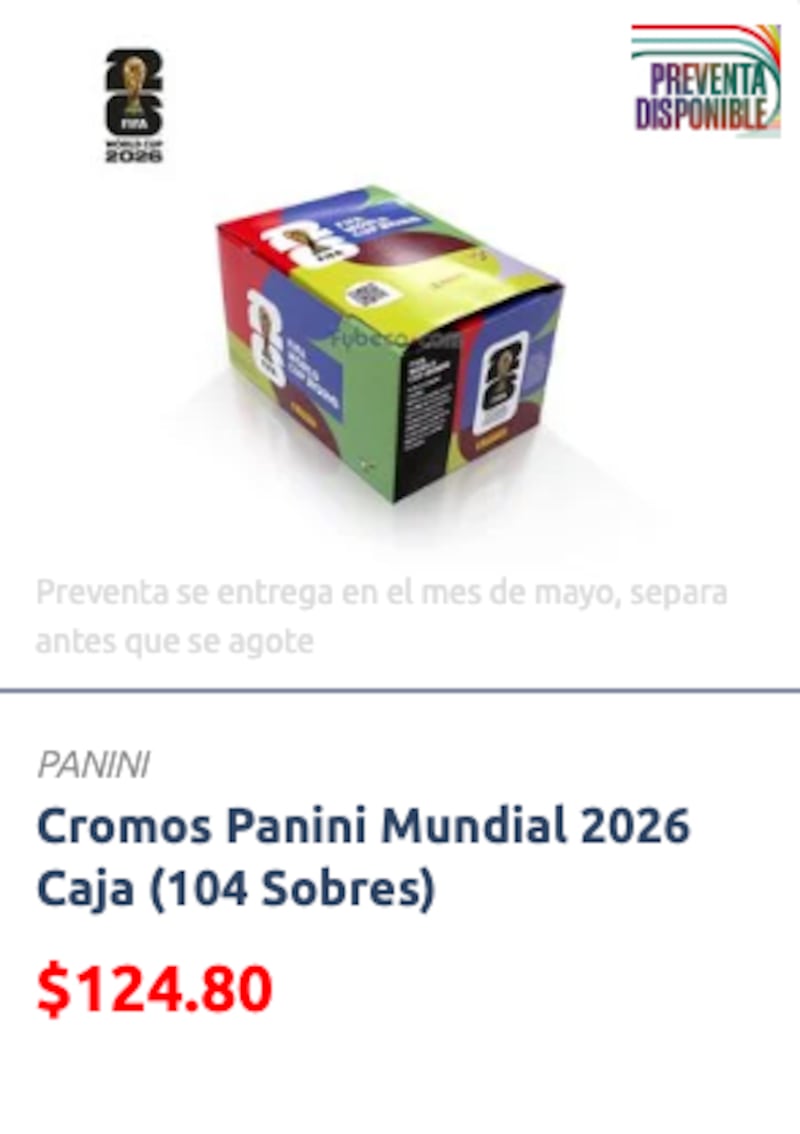 Álbum Panini saldrá en los próximos días.