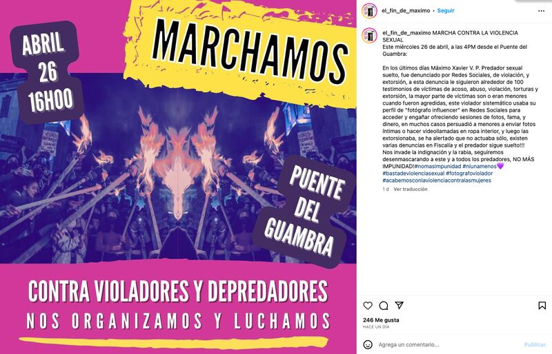 Marcha contra la violencia sexual.