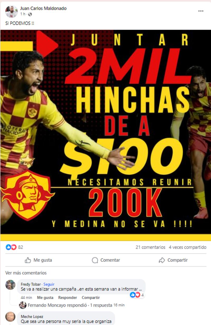 Hinchas de Aucas caso Jeison Medina