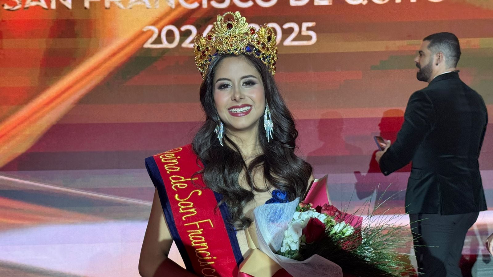 Doménica Jarrin es la nueva reina de San Francisco de Quito 2024. Imagen: Metro Ecuador.