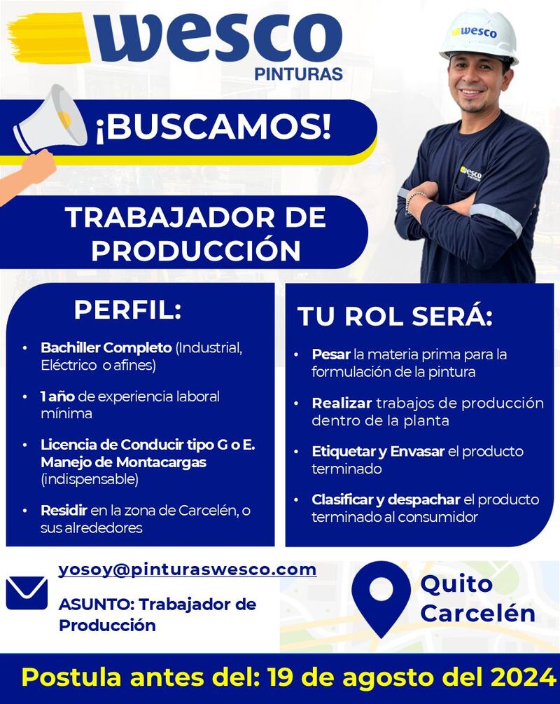 Trabajos en Quito
