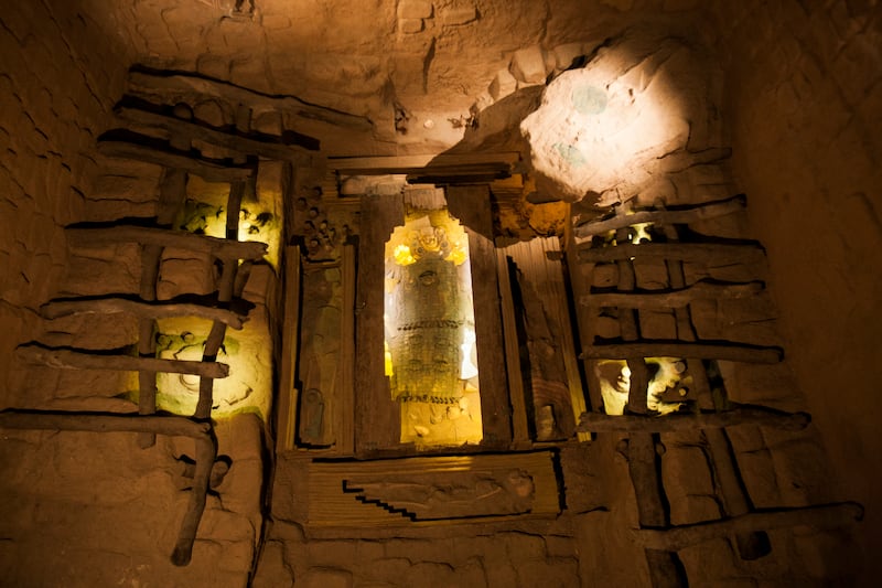 Reproducción de la tumba del Señor de Sipán. Museo Tumbas Reales de Sipán.