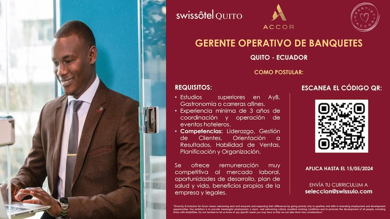 Ofertas de trabajo en Swissôtel Quito