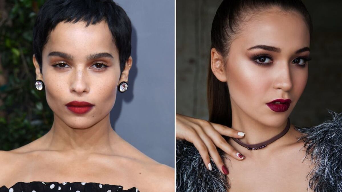 Maquillaje labial morenas