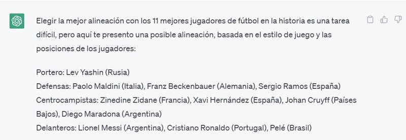 Chat GPT 11 histórico del mundo del fútbol