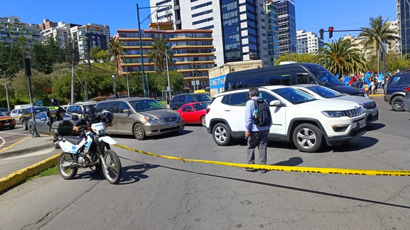 Tráfico en Quito, 13 de junio