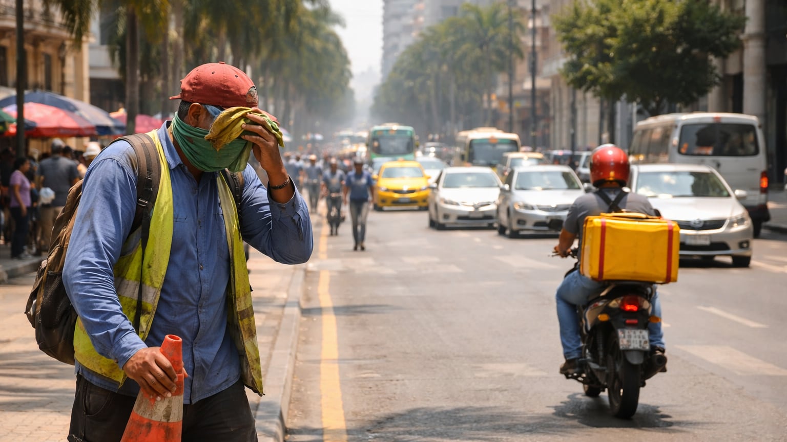 El calor extremo genera fatiga, mareos y obliga a adaptar las jornadas laborales, especialmente en actividades en la vía pública.
