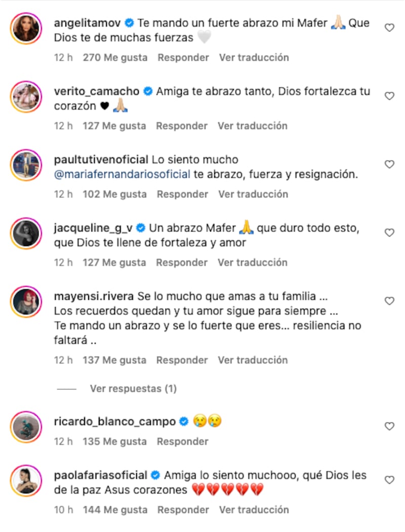 Mensajes de apoyo a Mafer Ríos