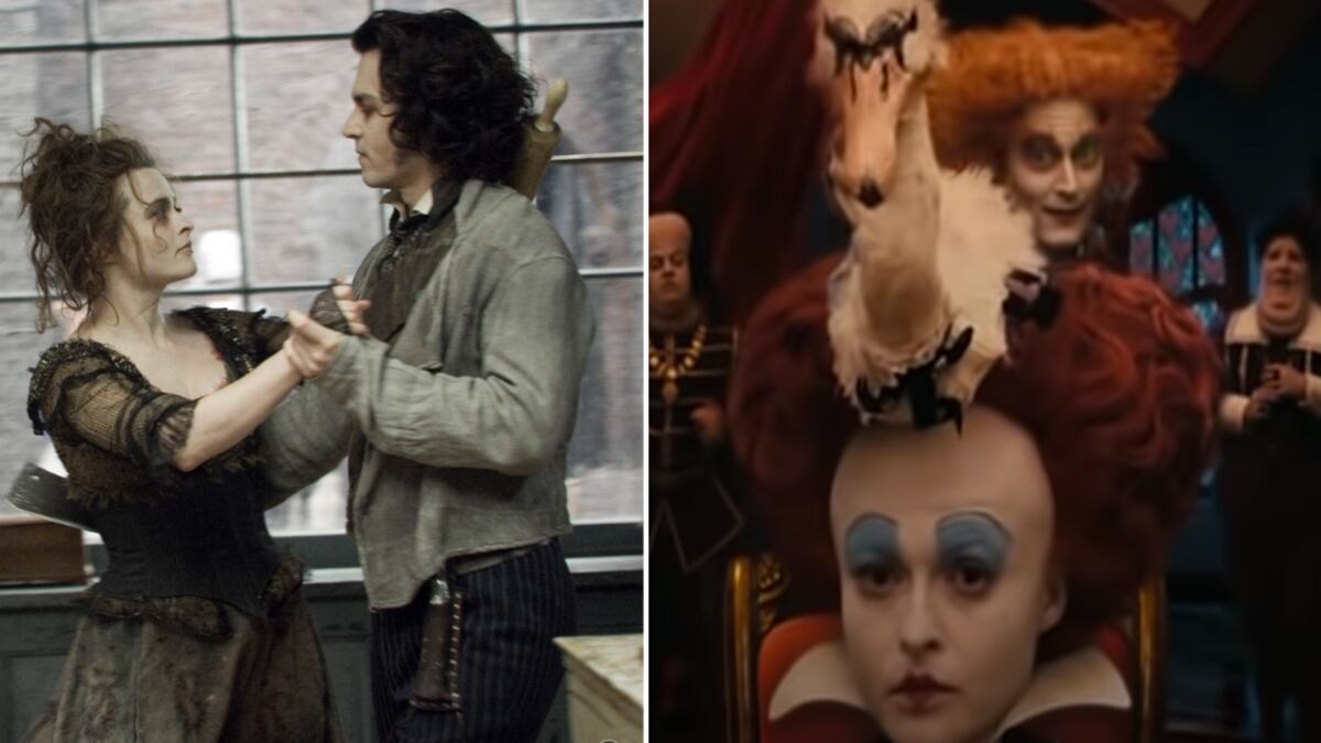 Johnny Depp y Helena Bonham Carter