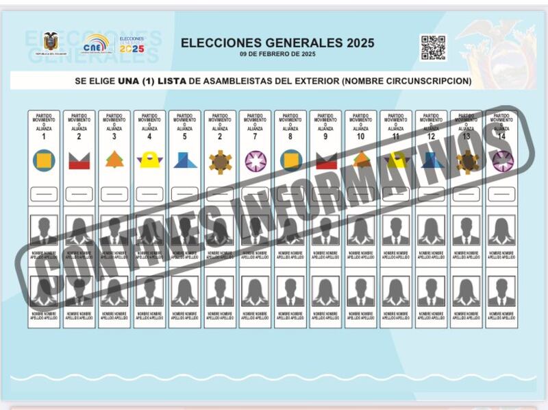 Papeletas para los comicios presidenciales y legislativos