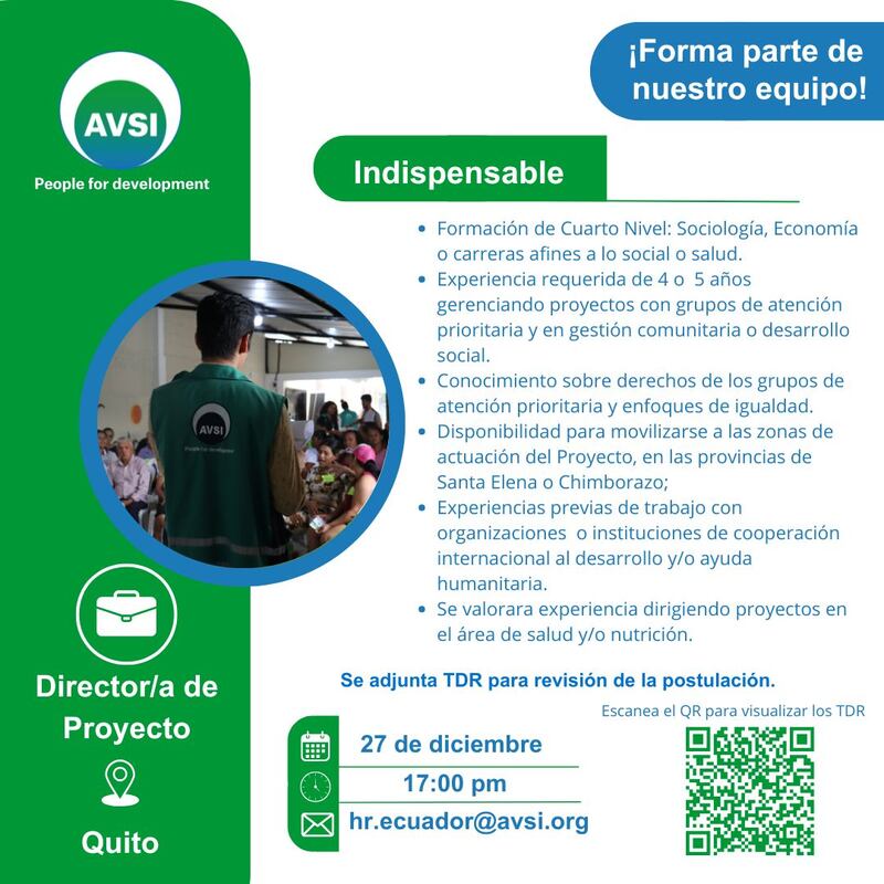 Vacante laboral en Quito